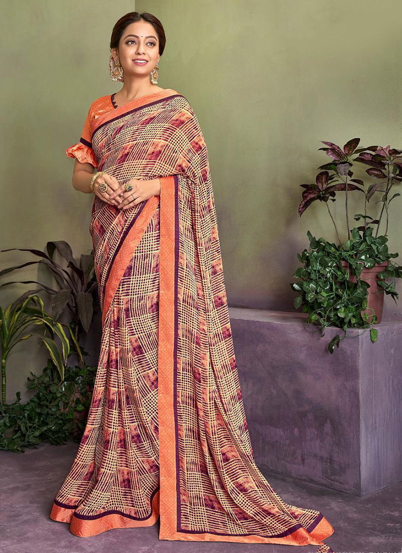 Mintorsi Latest Weightless Georgette Casual Designer Printed Saree Collection 20701-20708